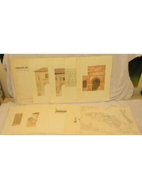 Dibujos de la Alhambra June 1986 T G Hostench Barcelona Architectural Drawings